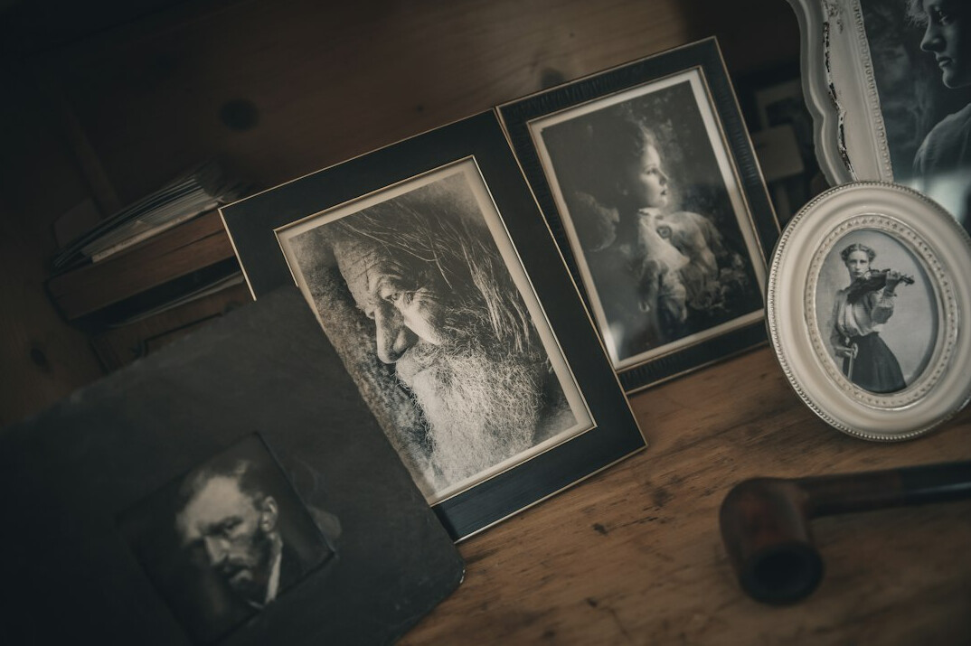 Portrait of a bearded man writer